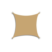 (Sandgelb-2 x 2 m) 300D-Polyester-Sonnensegel, wasserdicht, quadratisch, rechteckig, Gartenüberdachung,