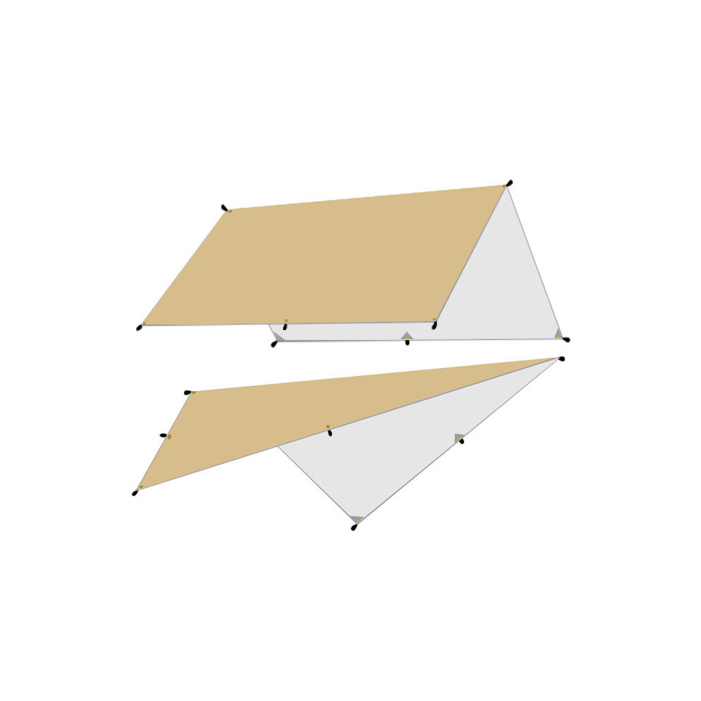 (Kaki-3x3m) Auvent de jardin en toile ultraléger, parasol imperméable, hamac de camping, abri solaire,