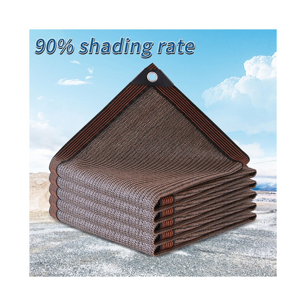(B Coffee-4mx4m) Camping Sun Shelters Net Jardin Patio Balcon Parasol Net Protection UV Sun Sails Auvent