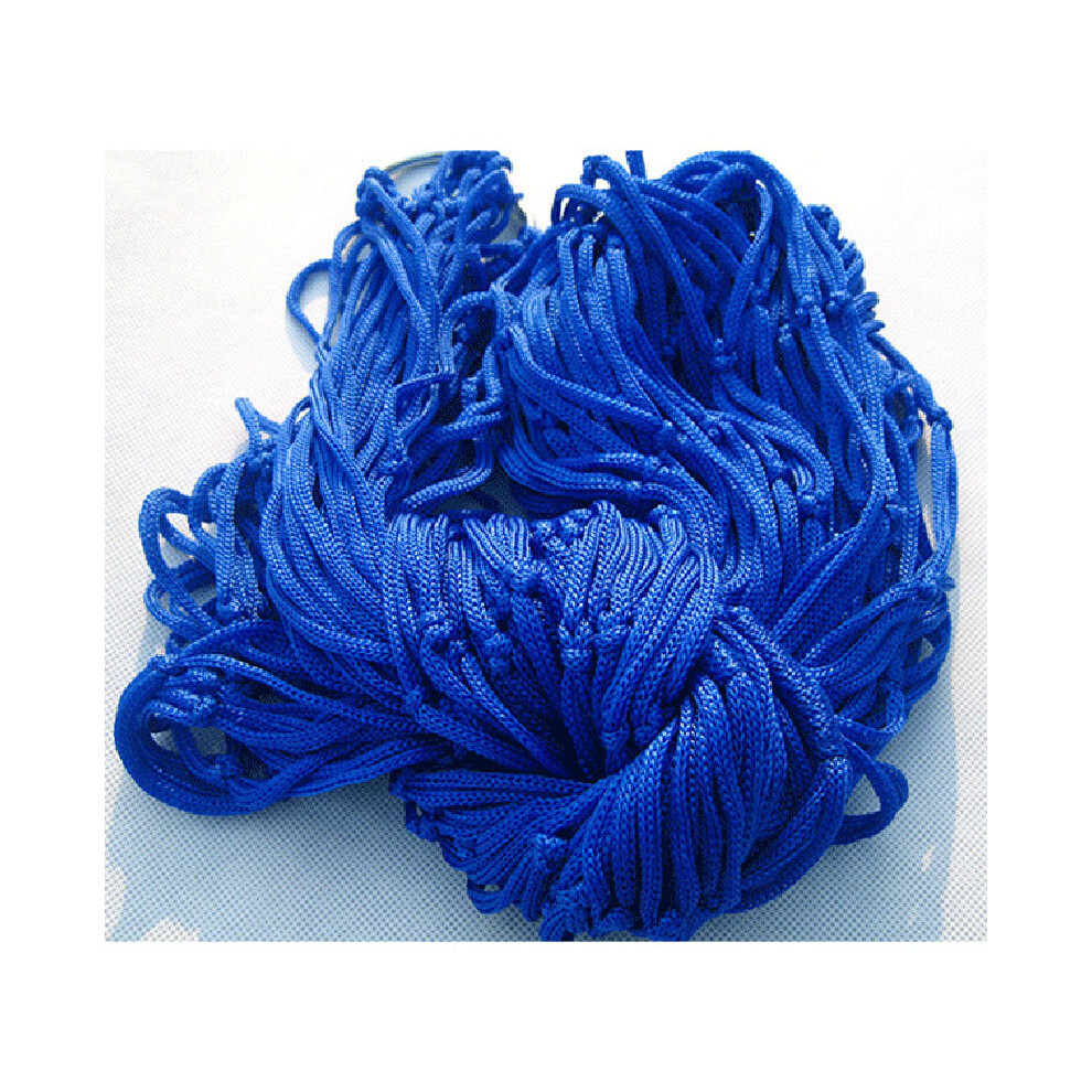 Hamac en maille de nylon (bleu) pour une personne, lit-balançoire suspendu, essentiel pour le camping