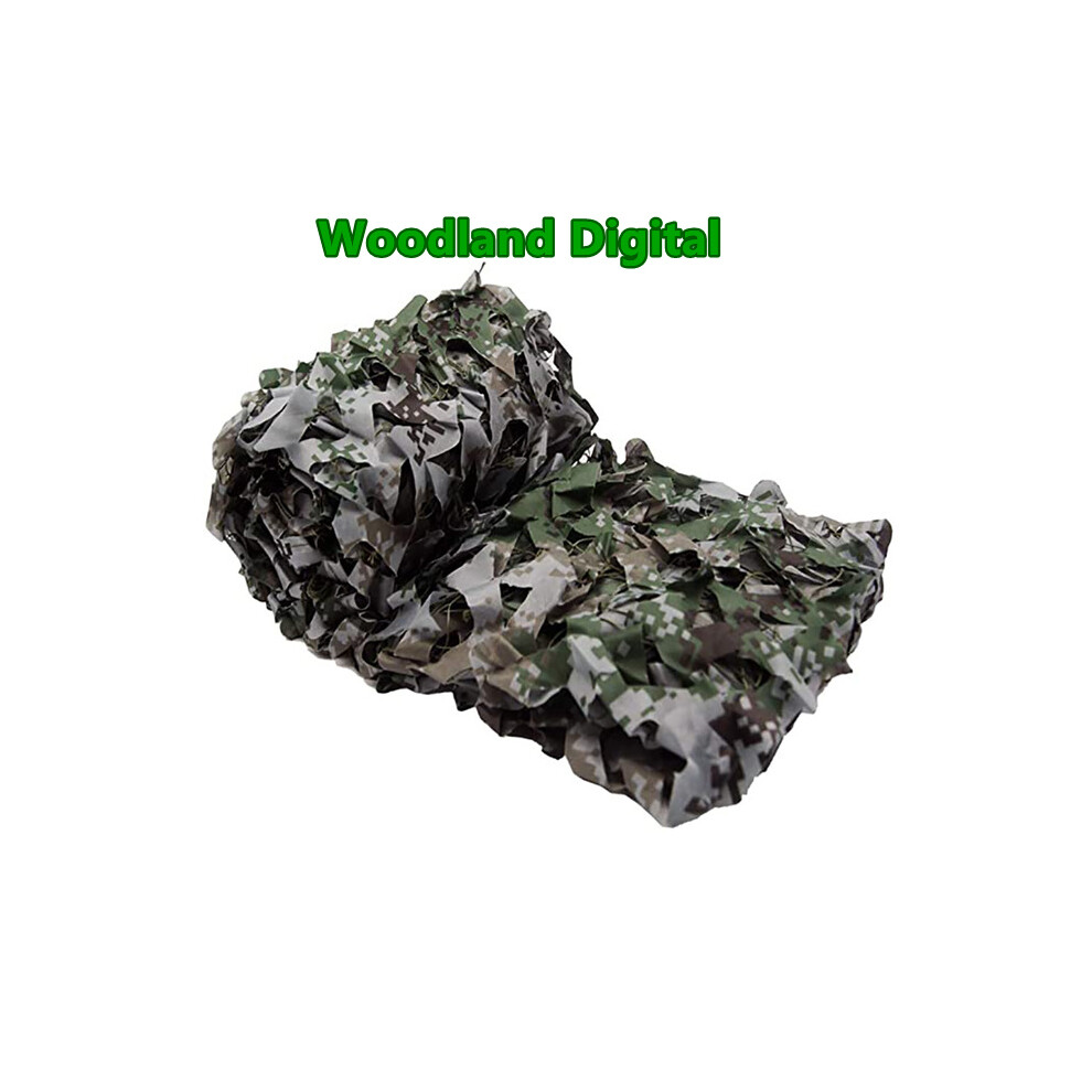 (Woodland Digital-2mx2m) réseau de camouflage réseau d'entraînement, tente pare-soleil, abri de chasse,