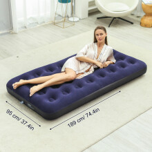 (Blauw - Alleen Mat)Opblaasbaar Matras Kampeermatras Luchtbed Ultralichte Buitenslaapmat Opvouwbaar