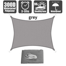 (beige-2x5m) 300D Polyester Schaduwdoek Waterdicht Vierkant Rechthoek Tuinluifel Patio Zwembadluifel
