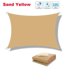 (Sandgelb-200 cm x 500 cm) 320D wasserdichter quadratischer rechteckiger Sonnenschirm, Sonnenschirm