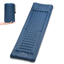(oranje) 10 cm opblaasbare kampeermat voor buiten, TPU, ultralicht, dik, vochtbestendig, opblaasbaar
