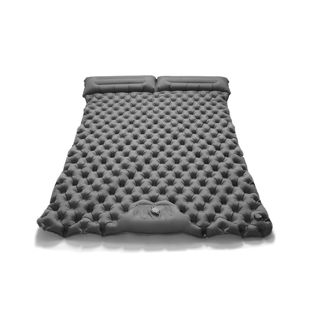 (T2311Gray) Matelas de couchage pliable pour camping en plein air, matelas gonflable ultraléger avec