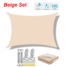 (Lake Blue Set-200cmx400cm) 320D waterdichte vierkante rechthoekige zonnescherm, buitenzonwering voor