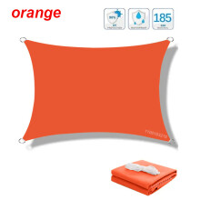 (Orange-300 cm x 400 cm) 320D wasserdichter quadratischer rechteckiger Sonnenschirm, Sonnenschirm für