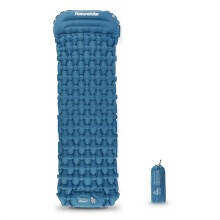 (Tummansininen) Puhallettava patja tyynyllä Ultrakevyt jalkapuristin Vaellus Single Sleeping Pad Outdoor