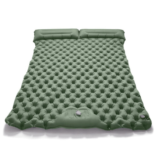 (vert) Double matelas de couchage extérieur Camping Double matelas gonflable Extra large matelas de