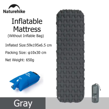 (Harmaa 1-turvatyynyllä) Ilmatäytteinen patja Camping Kannettava Ultrakevyt matto Double Sleeping Pad