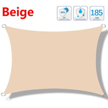 (Beige-3x5m) Sonnensegel, wasserdichter Gartenschutz, 95 % UV-blockierende Sonnenschutzmarkise, Überdachung