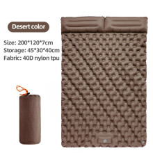 (Desert-Two Seat)AORAN Doppelte aufblasbare Matratze mit integriertem Kissen Camping-Luftkissen Outdoor-Isomatte