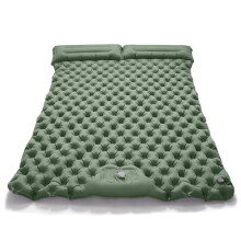 (Armeegrün) Doppelte Isomatte, Outdoor, Camping, doppelte aufblasbare Matratze, extra breite Isomatte,