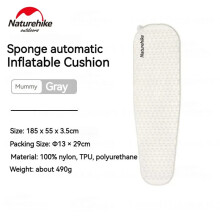 (Mummy Gray) Materassino autogonfiabile ad aria, letto autogonfiabile ultraleggero, materassino da campeggio,