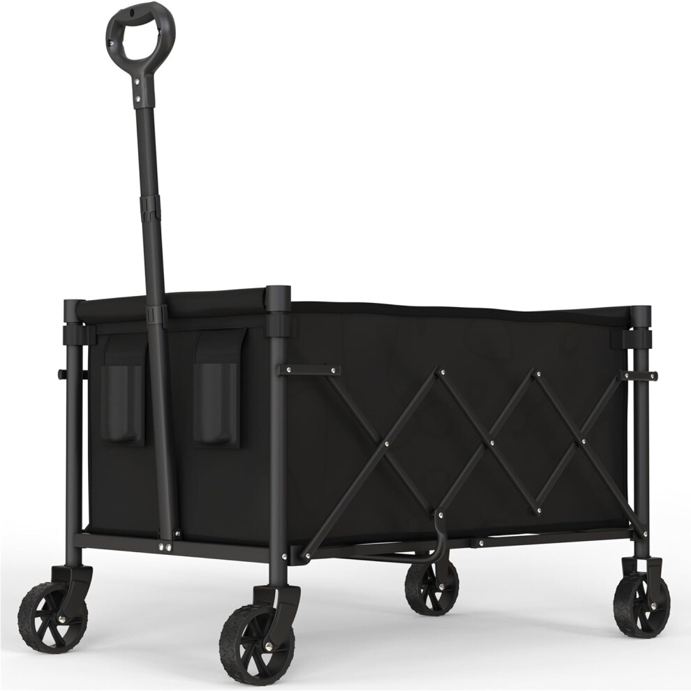 65L Festival Trolley Folding Cart Wagon on Wheels Adjustable Handle Cover Bag