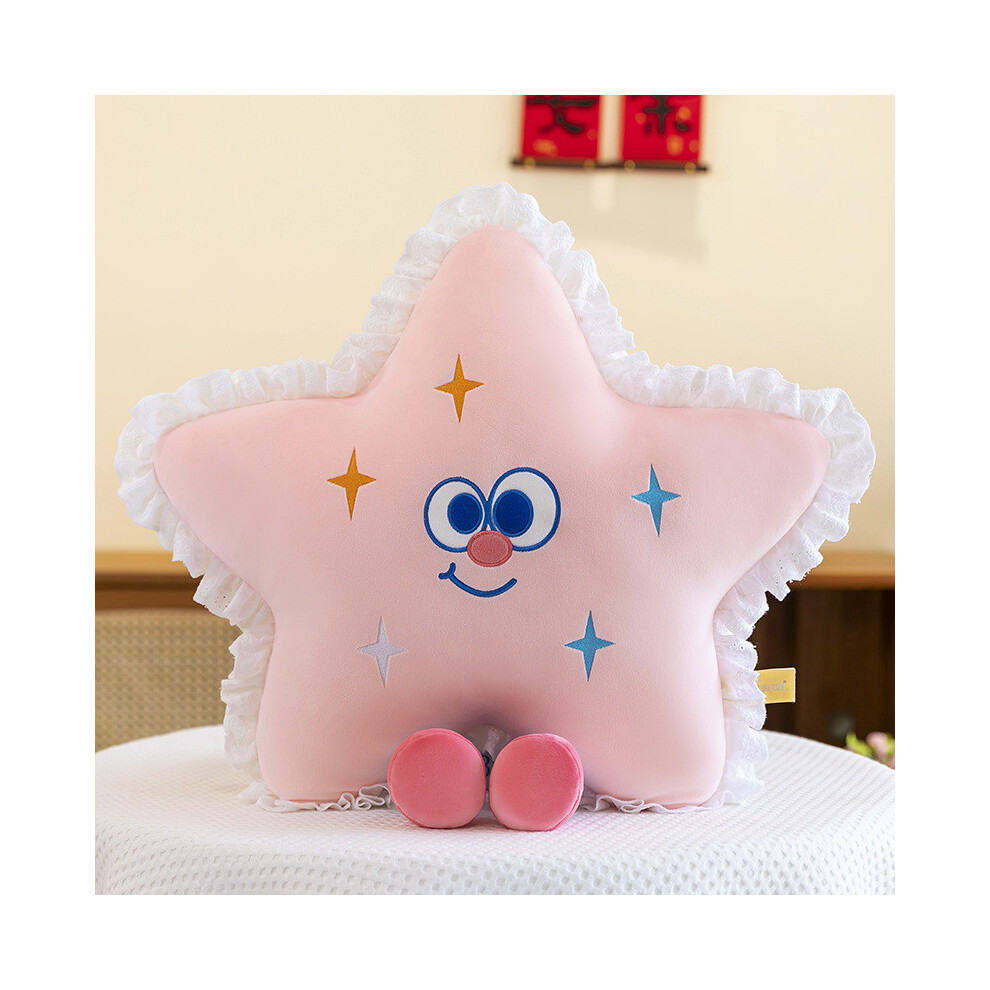(Pink)Peluche étoile coussin dessin animé peluche poupée dos coussins décoration enfant cadeau