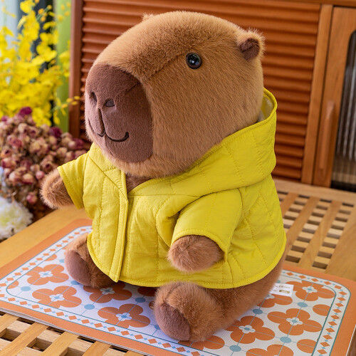 Peluche Capybara Habillée – Avec Vêtements Et Accessoires – Dès 3 Ans – Cadeau Pâques