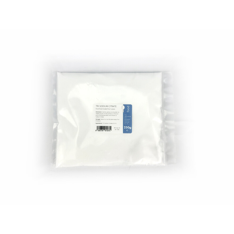 Intralabs Sodium Citrate 250G - Salt Buffer, Vegan, Preservative, Gluten Free, Gmo Free