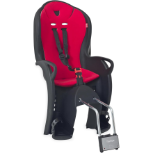 Hamax Kiss Kids Frame Mounted Childs Bike Bicycle Seat with Lockable Bracket Black W/Red Padding