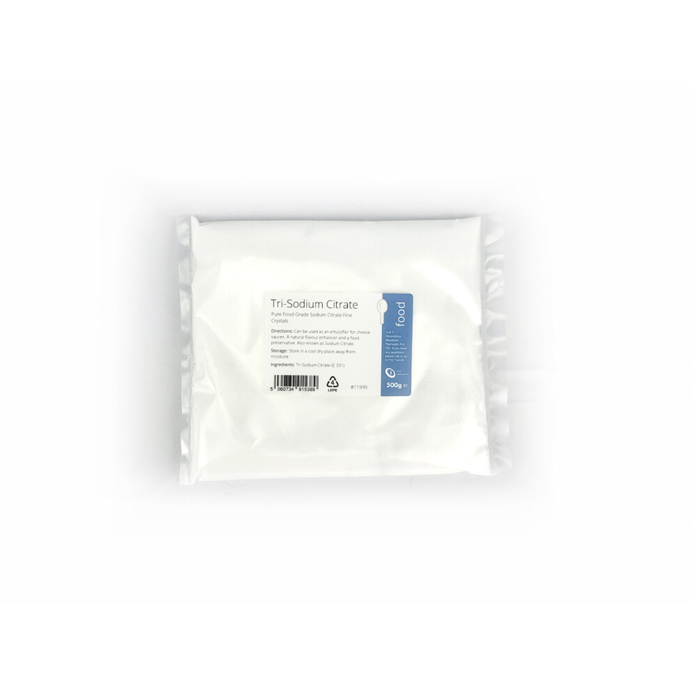 Intralabs Sodium Citrate 500G - Salt Buffer, Vegan, Preservative, Gluten Free, Gmo Free