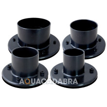 (Solvent Weld Flanged Connector - 1.5") Solvent Weld Flanged Tank Connector Pipe Flange Fitting Liner Koi Filter Pond