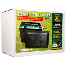 Kockney Koi Black Box Filter – Yamitsu Garden Pond Filter System, 900 L/h, 2-Stage Filtration, Integral Overflow, Complete Kit