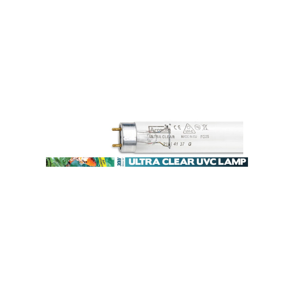 (Arcadia 6W UV Bulb) ARCADIA UV BULB GENUINE UVC LAMP FILTER TUBE SPARE ULTRA VIOLET CLEAR FISH POND