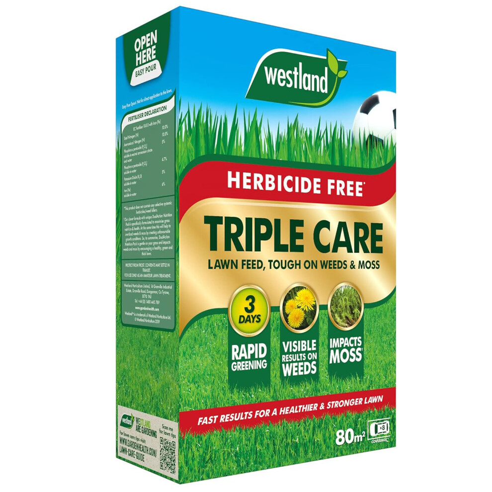 Aftercut Westland Herbicide All In One Triple Action Lawn Care 80M2 Box