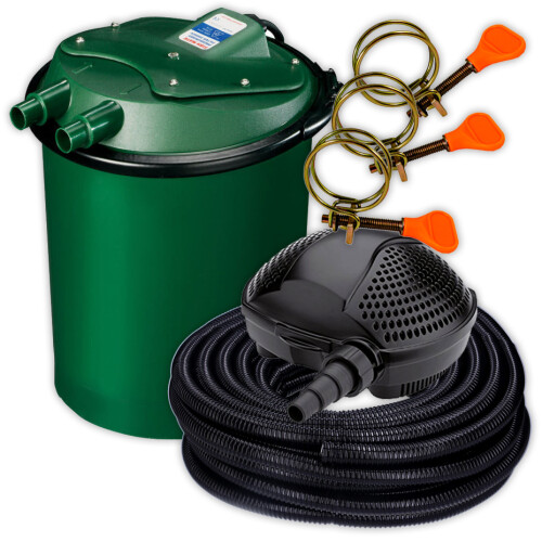 Fish Mate Fish Mate PUV 5000 Pond Filter Kit Bundle UVC, Pump, Hose, Clips Fish Koi Garden