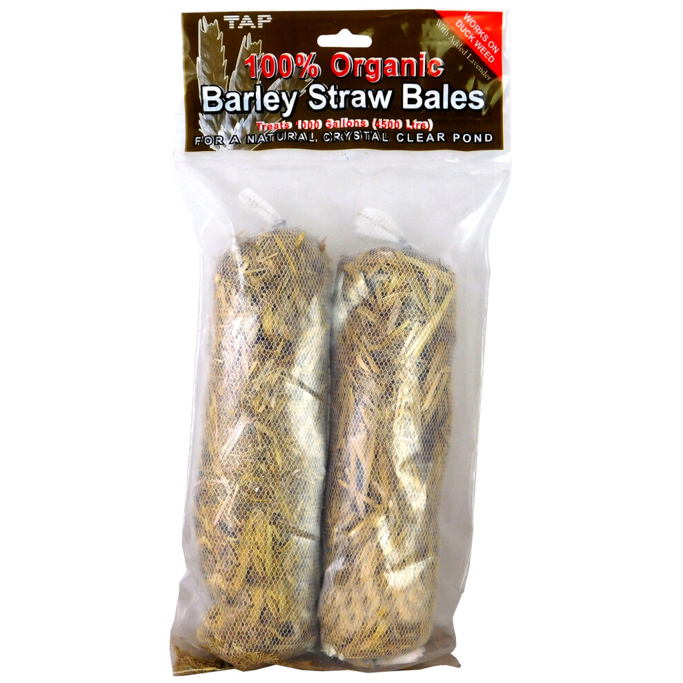 Tap Barley Straw Double Pouch Blanketweed Algae Water Remover Pond Garden Green