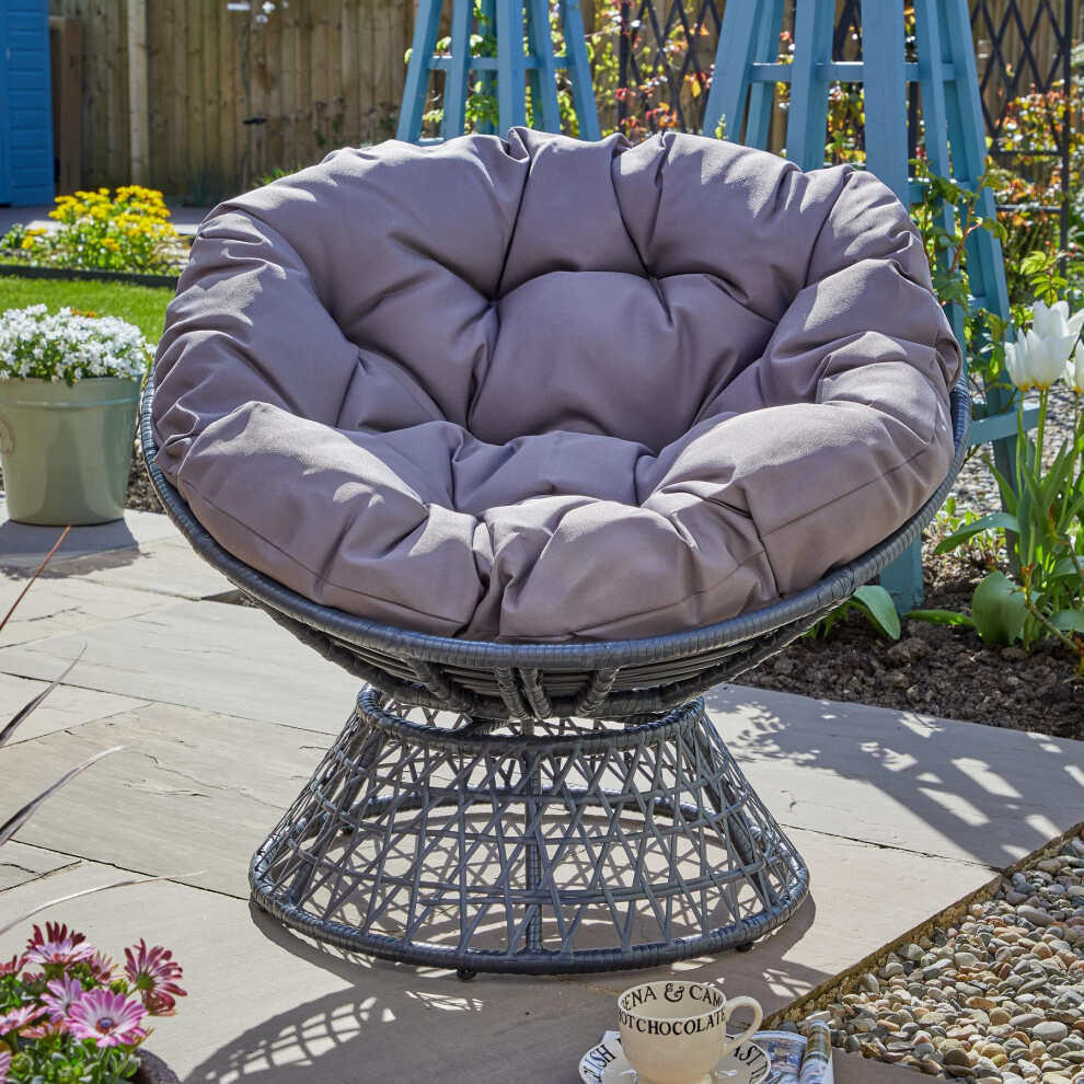 Rattan Egg Chair Garden Furniture Waterproof Cushion Indoor Outdoor