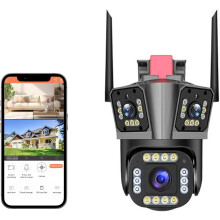 4MP WiFi PTZ Outdoor Camera with Triple Lens, Auto Tracking, AI Alarm, Color Night Vision for Home Security