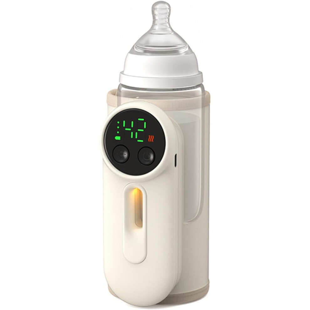Portable Baby Bottle Warmer For Breastmilk Or Formula - Fast Heating, Rechargeable, On The Go, Instant Heating & Long-Lasting, Temperature Display Irich