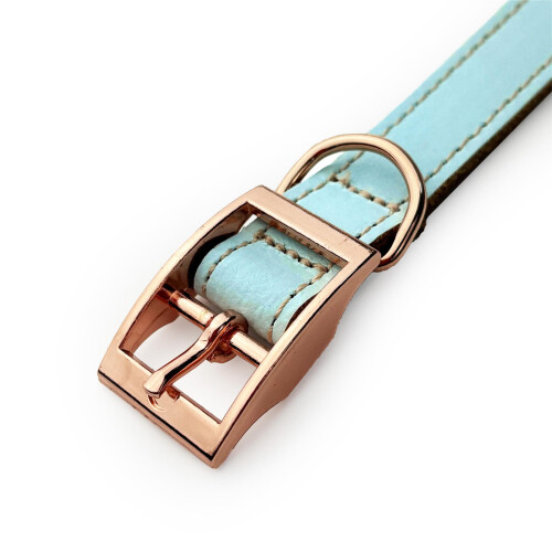 HugglePets (Medium, Ocean) Skye & Murphy Luxury Padded Leather Dog Collar 2