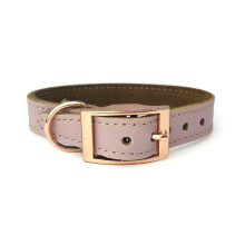 (Large, Blush) Skye & Murphy Luxury Padded Leather Dog Collar