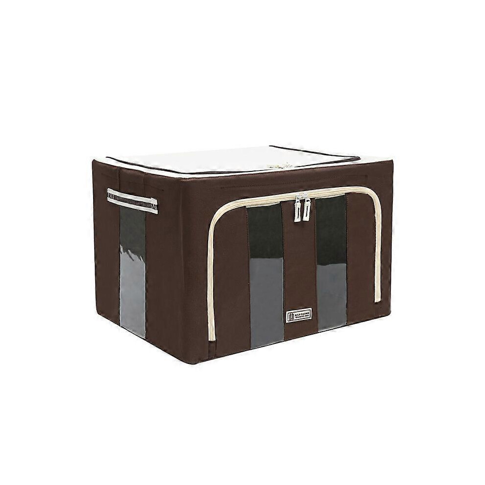 (imported coffee) Large Storage Bag, Foldable Storage Box, With Handle, Sealed Zipper and Reinforced Iron Frame 50 * 40 * 33 Cm (Series 01)-image-OPC-PGY5FY7-NEW