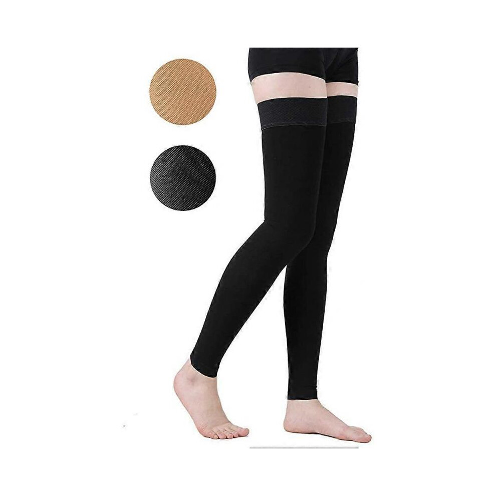 Black (Large, 20*30Mmhg Footless ) Compression Socks For Women&Men 20-30Mmhg Medical Compression Stockingslarge-X-Large 01