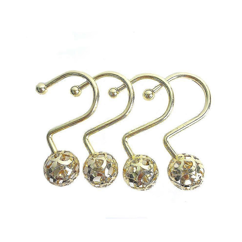 Crochets de rideau de douche dorés, crochets de rideau de douche décoratifs, anneaux de suspension de douche antirouille en métal bling bling Botao