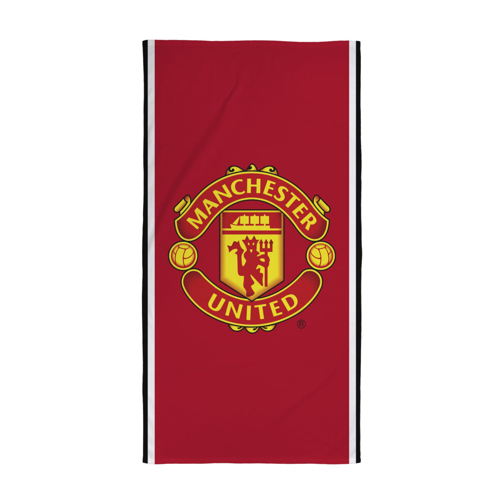 Manchester United FC Official Towel | Super Soft Feel, Badge Football Club Design | Perfect The Home, Bath, Beach & Swimming Pool | One Size 75cm x