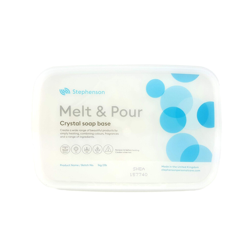 Melt and Pour Soap Base Shea Butter 1kg-5kg SLS FREE (1kg) by Stephenson's Soap