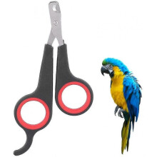 Bird Nail Clippers Grooming Tool Nail Scissors Clipper Pet Bird Parrot Small Animals Accessory for Small Parrot Birds 12*6cm Red Black