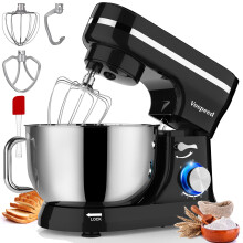Vospeed Stand Mixer,5 Quarts 8-Speed 1000W Tilt-Head Food Mixer, Kitchen Electric Standing Mixer With Dough Hook, Whisk, Beater, Splash Guard & Mixing