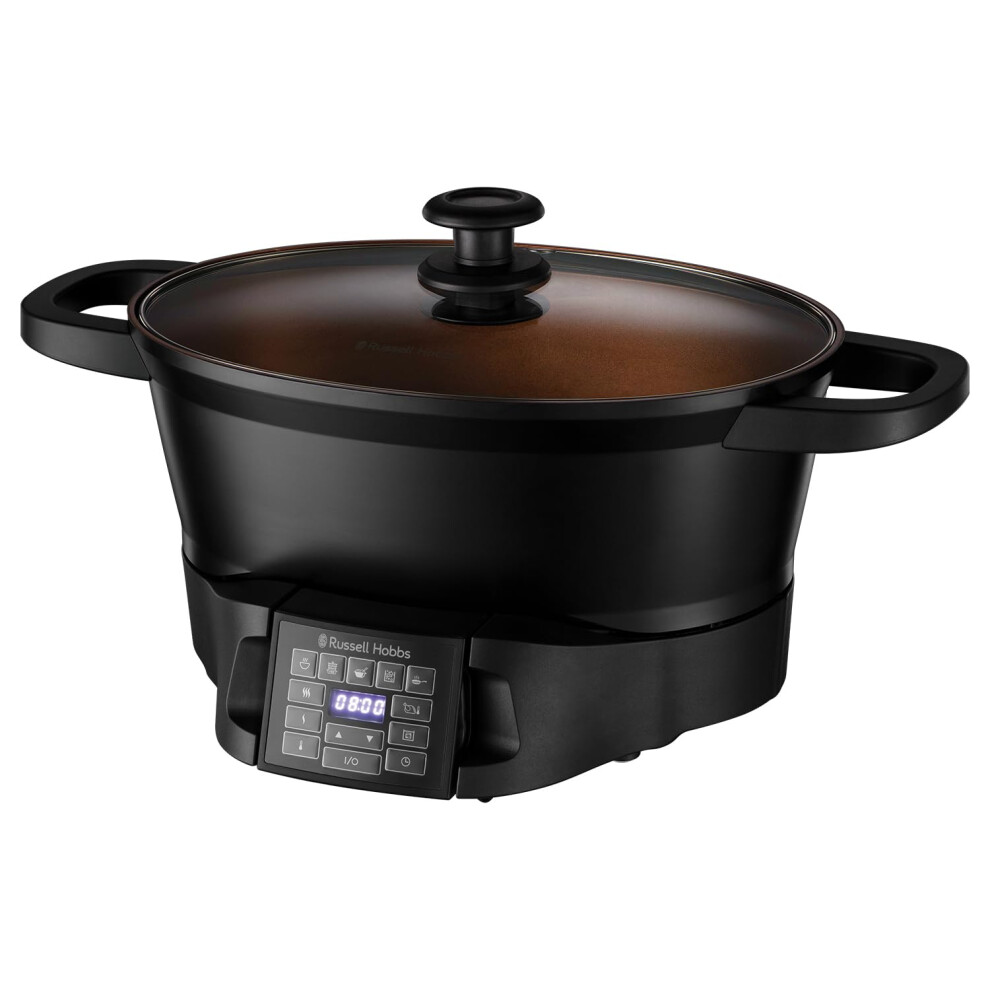 Russell Hobbs Good-to-Go 6.5L Electric Multicooker - 8 Digital functions Sear, Slow Cook, Steam, Boil, Keep warm & Roast, Cast aluminium housing,