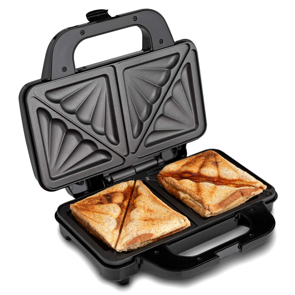 Global Gourmet by Sensiohome Sandwich Toaster/Toastie Maker ? Deep Fill Non-Stick Hot Plates ? 4 Slice Electric Grill Press Perfect for Toasted Cheese