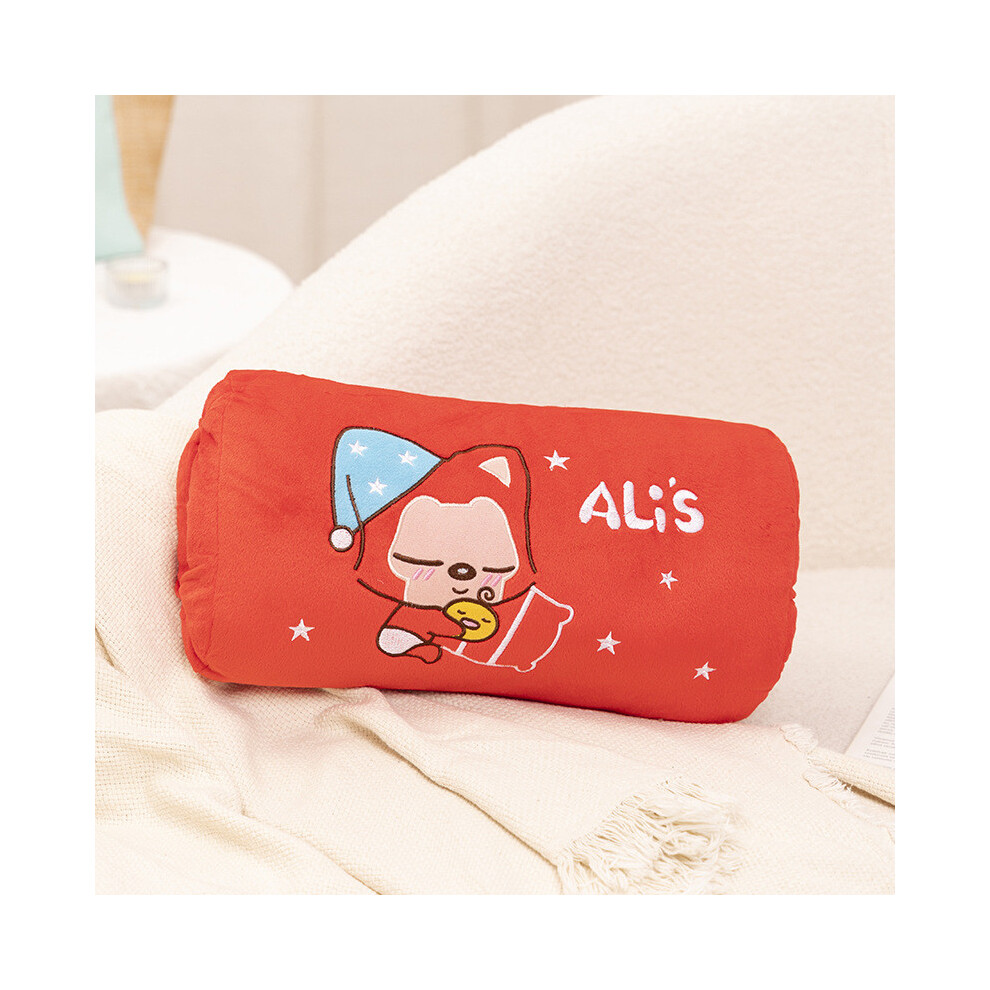 (Fox)Ali le renard peluche oreiller chauffe-mains pantoufles dessin animé jouet poupée décoration cadeau