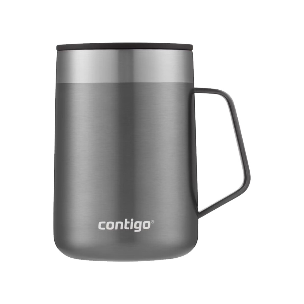 Contigo Streeterville Desk Mug, insulated coffee mug with stainless steel handle, coffee to go mug with lid, keeps coffee and tea warm for up to 5