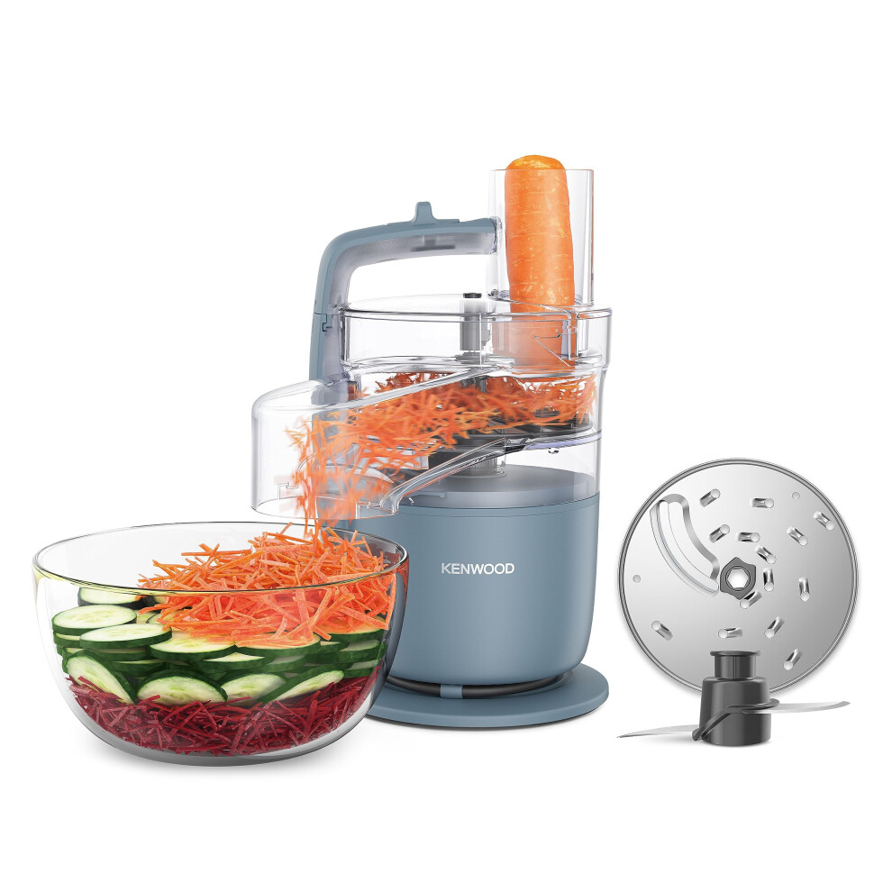 Kenwood, MultiPro Go FDP22.?130GY, Food Processor, for Chopping, Slicing, Grating, Pureeing and Kneading Dough, with Express Serve, 1.3L Bowl, Knife