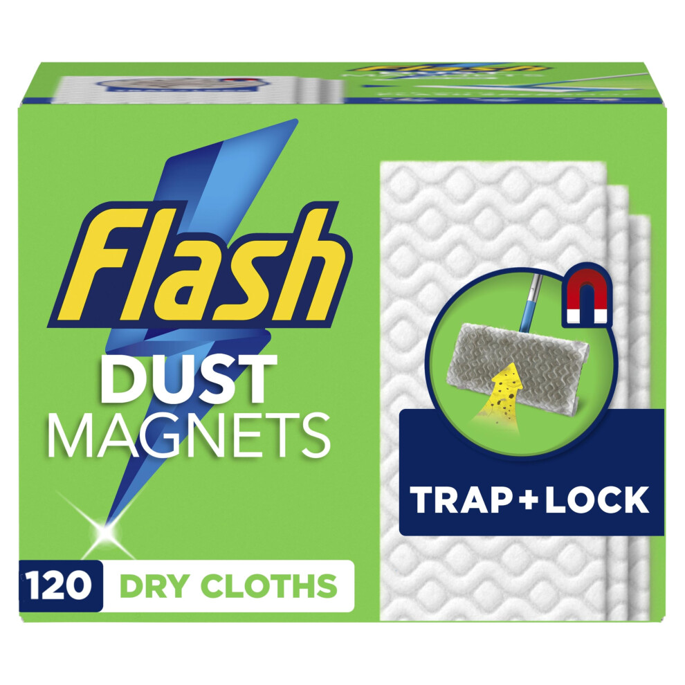 Flash Speedmop Dry Pad Refills, Speed Mop, Floor Cleaner Mop, 120 Wipes, Floor Cleaner, Floor Wipes Large