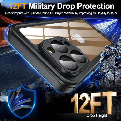 iPhone 16 Pro Case, IP68 Waterproof Shockproof Case for 16 Pro 2